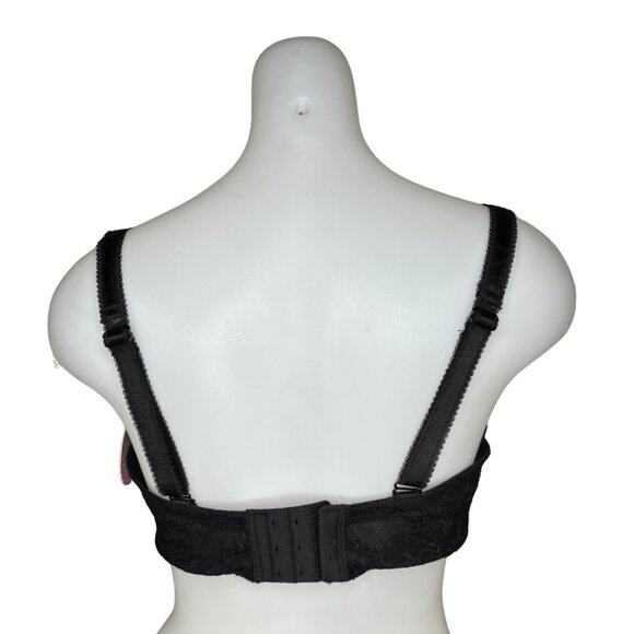 Creme Bralee by QT Intimates Red Black Lace Full Coverage Bra • 34DD • NWT - Picture 3 of 3